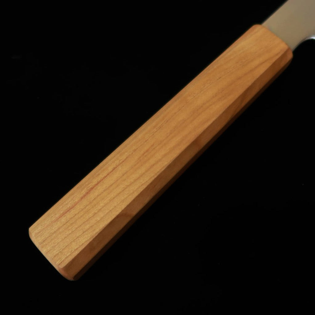 KAGEKIYO Gokujō Shirogami n°2 Manche octogonal en cerisier Santoku japonais (180 mm)