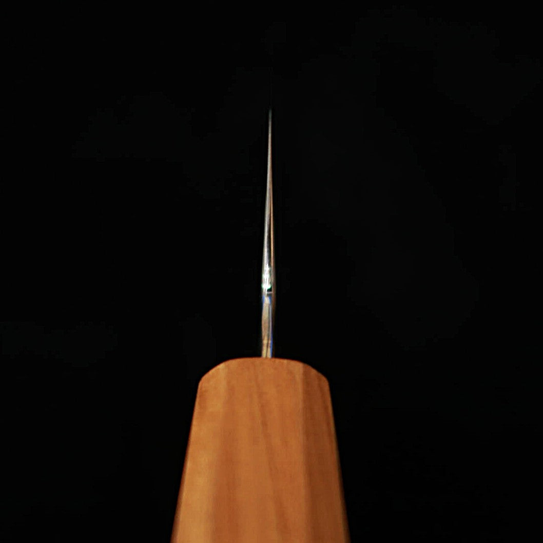 KAGEKIYO Gokujō Shirogami n°2 Manche octogonal en cerisier Santoku japonais (180 mm)
