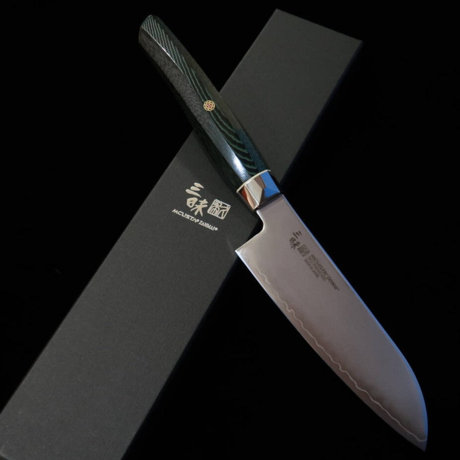 [New Standard] ZANMAI MCUSTA Revolution 3 Green Small Santoku (150mm)