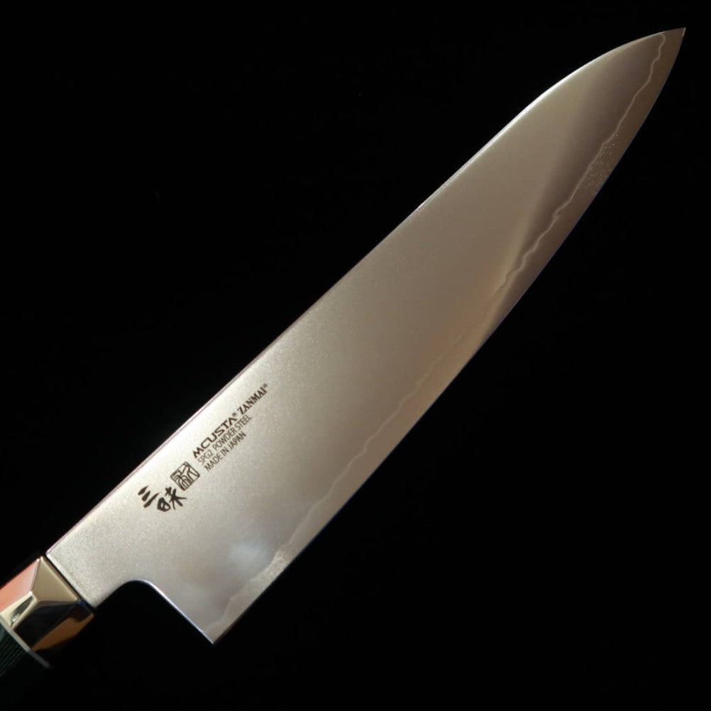 新定番】三昧MCUSTA ZANMAI レボリューション3 緑 牛刀 （210mm