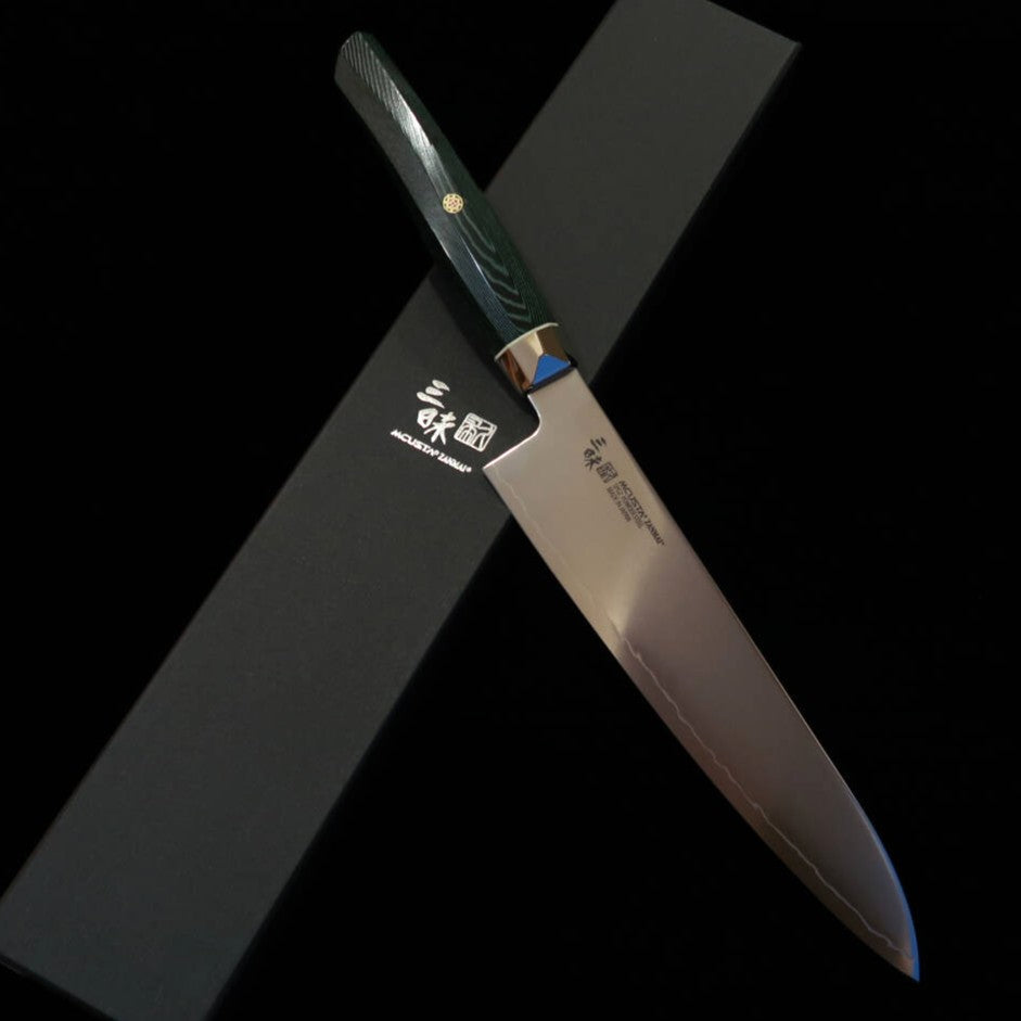 【新定番】三昧MCUSTA ZANMAI レボリューション3 緑 牛刀 （210mm）