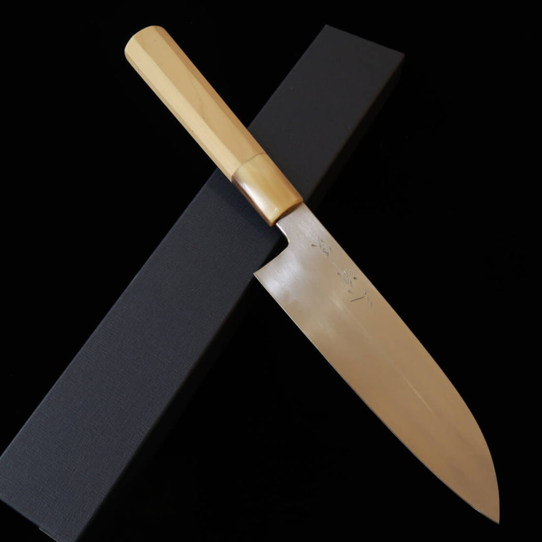 三浦頂MIURA Itadaki 田中義一 三徳 白紙二号 水牛朴八角柄 （180mm）