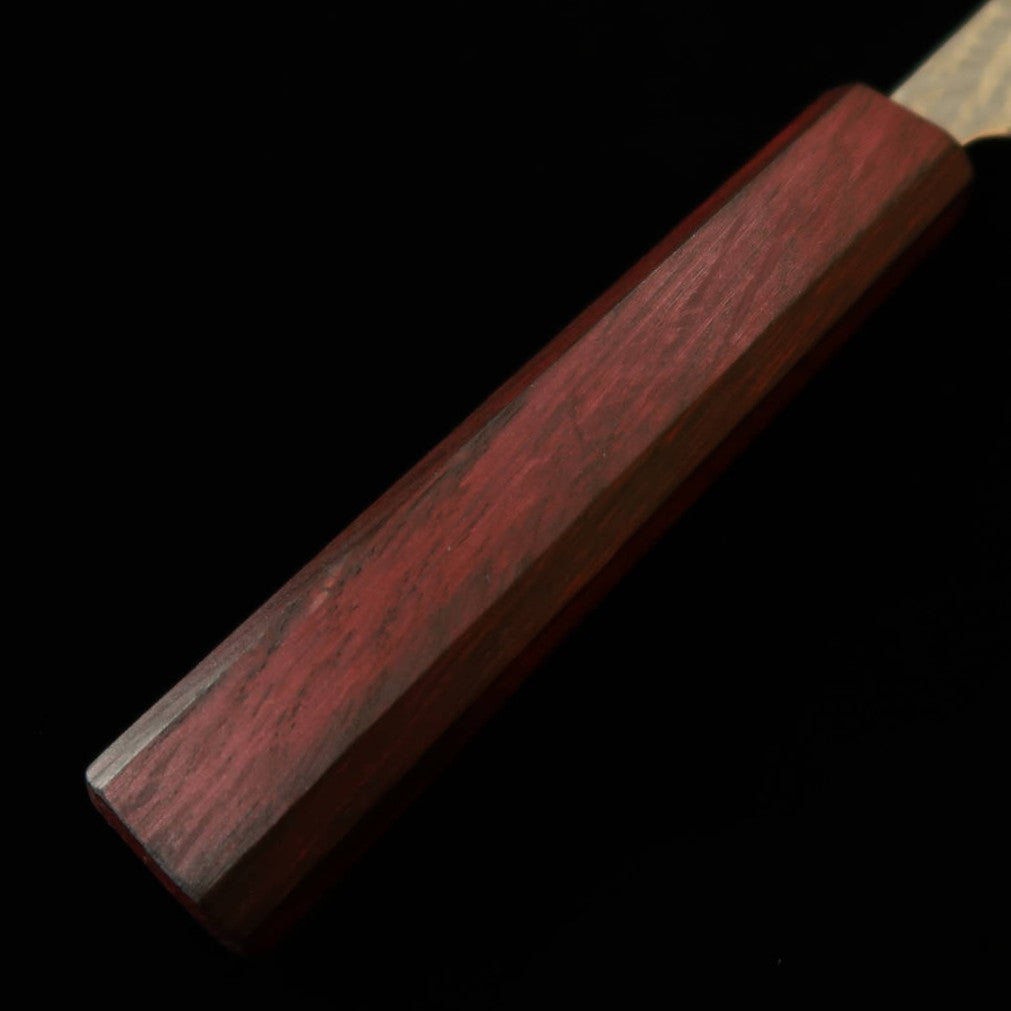 三浦 MIURA ペティ 銀紙三号 月白ダマスカス 紫八角柄 （135mm）