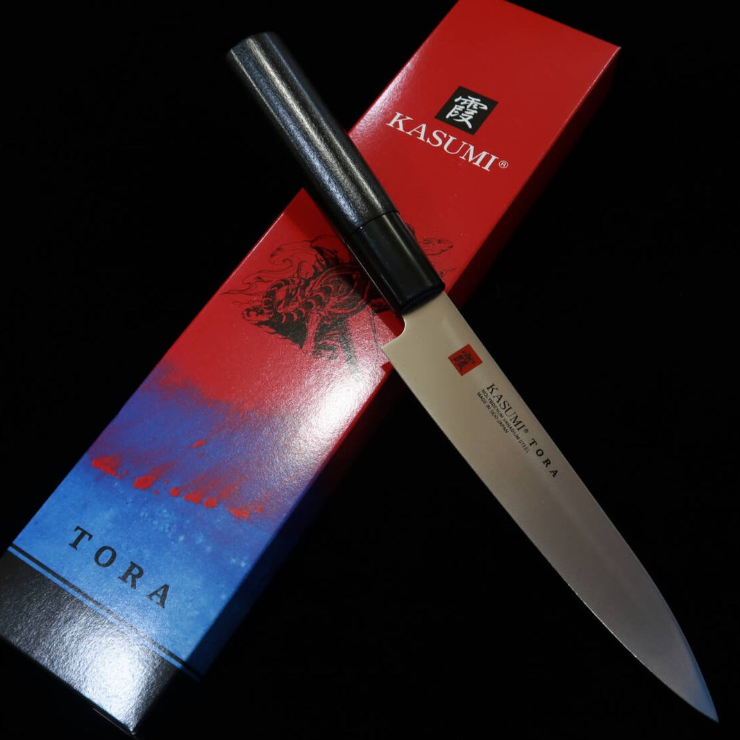 SUMIKAMA TORA Kasumi Petty Aço Molibdênio Cabo de Pau Preto No.36845 (150mm)
