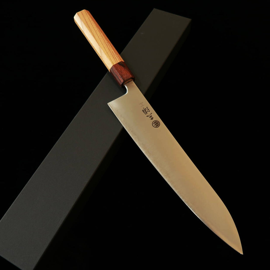 Miura MIURA Gyuto aço azul super polido cabo octogonal de olmo (240 mm)