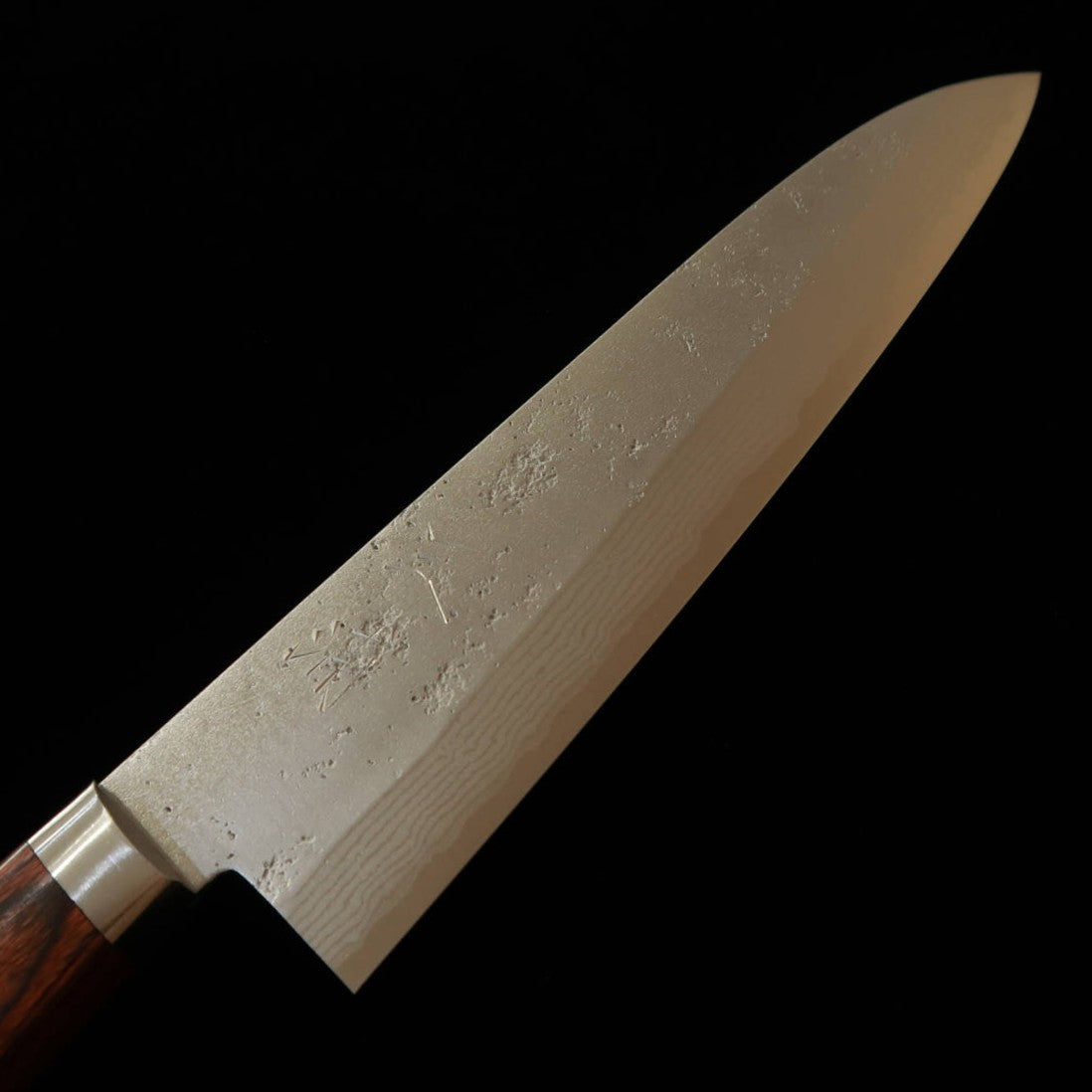 三浦MIURA 雪華 牛刀 VG10 梨地ダマスカス マホガニー柄（180mm）