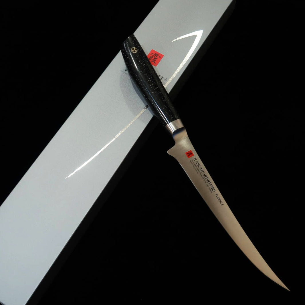 Sumikama Kasumi VG-10 PRO Faca de Filetar Cabo de Mármore Artificial No.56018 (180mm)