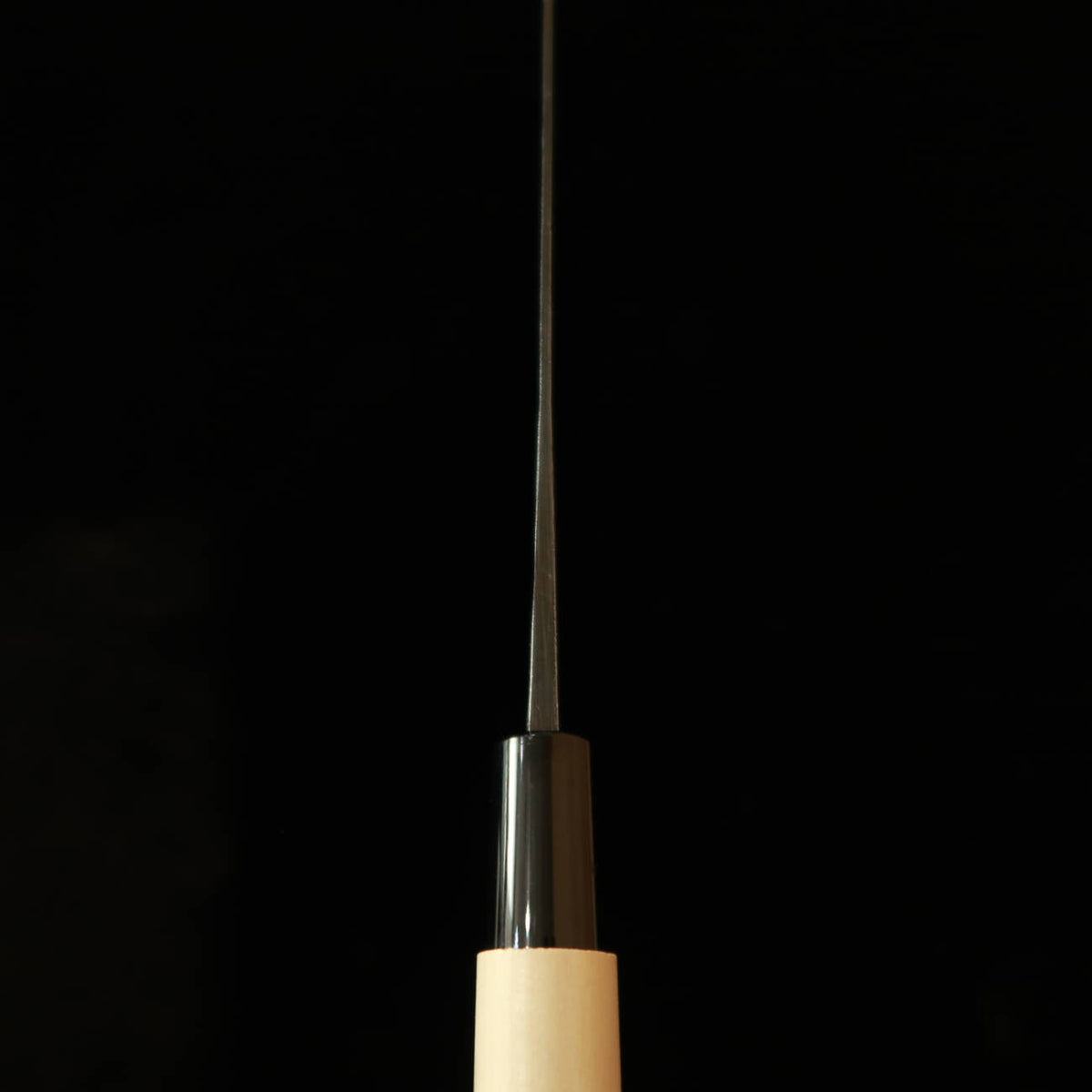 Miura Forged Nakiri White Paper No. 2, Black Finish with Round Plastic Ho Wood Handle (135mm)
