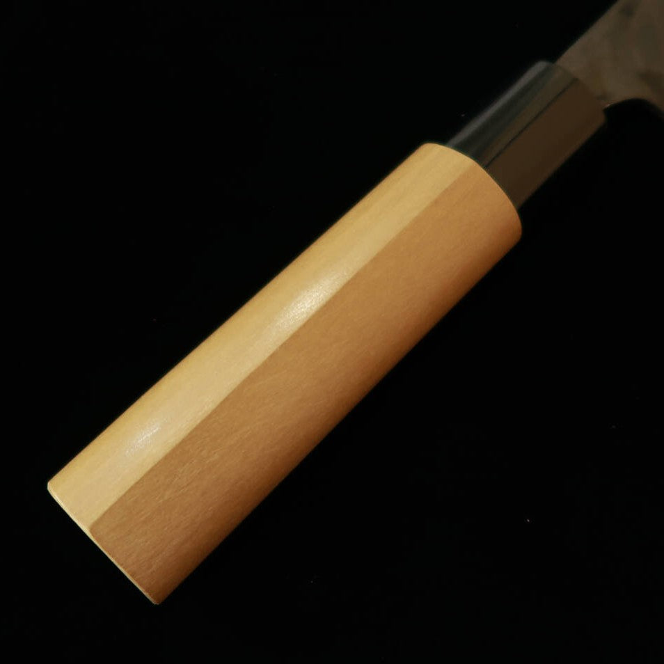 三浦MIURA 鍛造菜切 白紙二号 黒打ち プラ朴栗型柄（170mm）