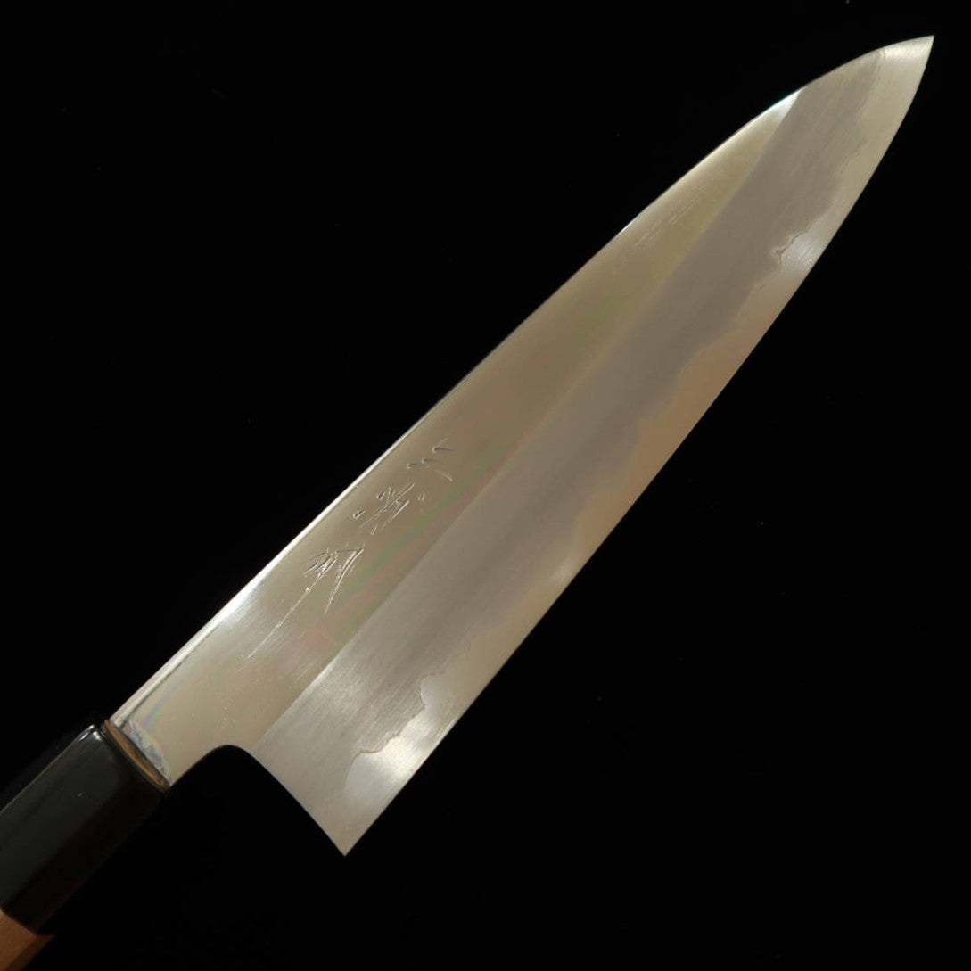 三浦 佩 MIURA Obidama　牛刀 白紙一号 鏡面 朴八角柄　（210/240mm）
