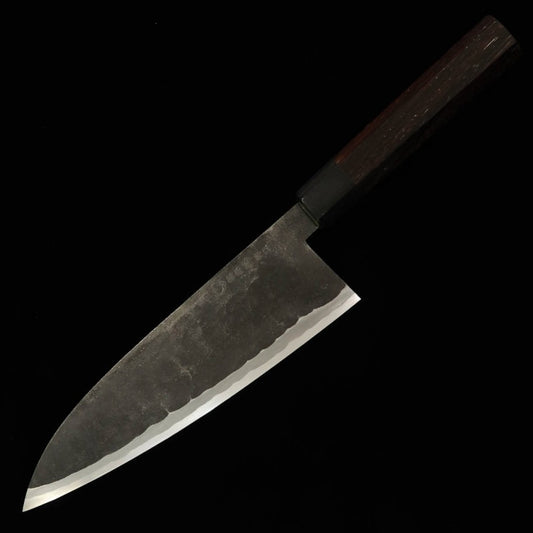 武田刃物TAKEDA　備中手打ち鍛冶　両刃出刃　特大　日立青紙スーパー鋼（240mm）