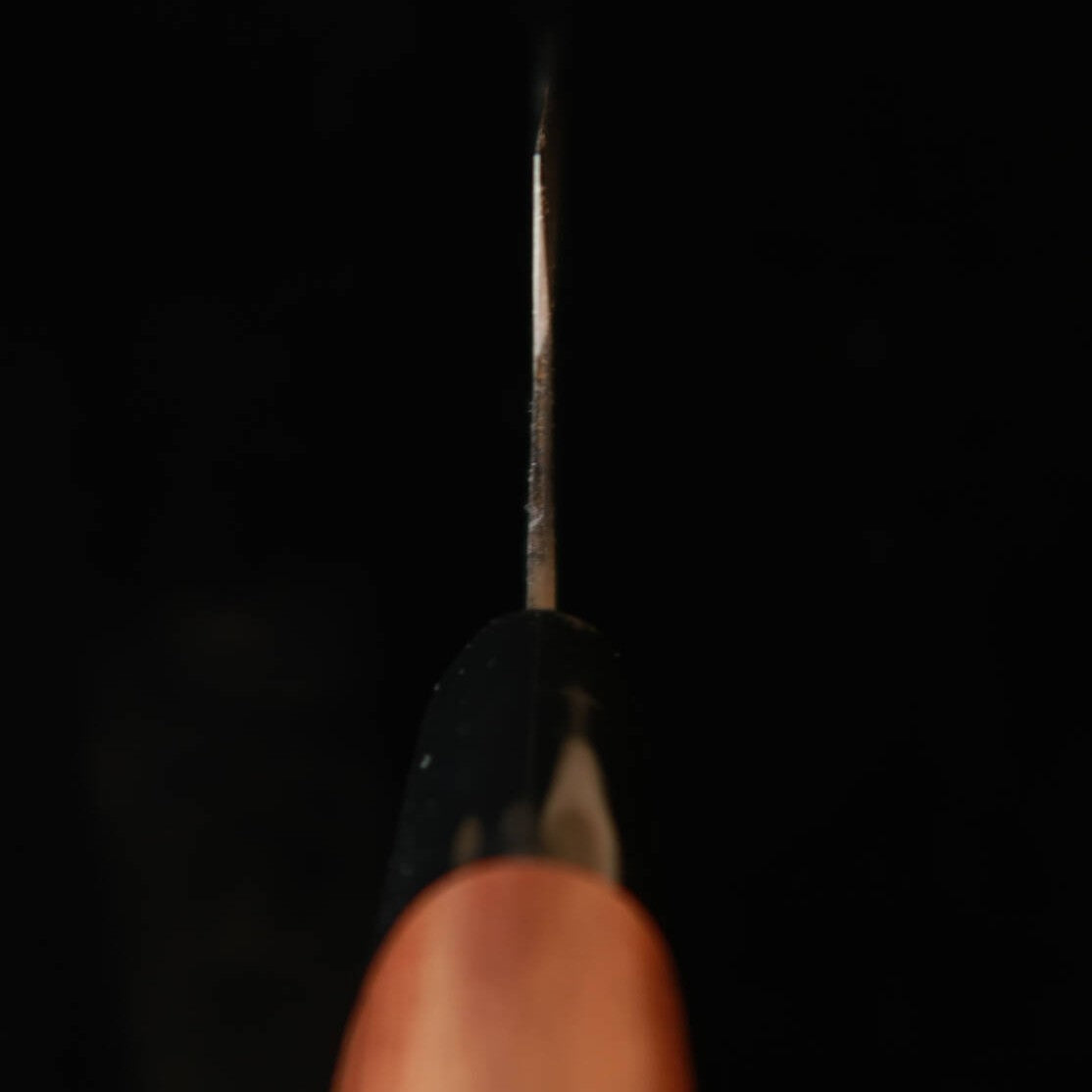 三浦MIURA 菜切 ナギナタ型 白紙二号 黒打ち 胡桃栗型柄（175mm）