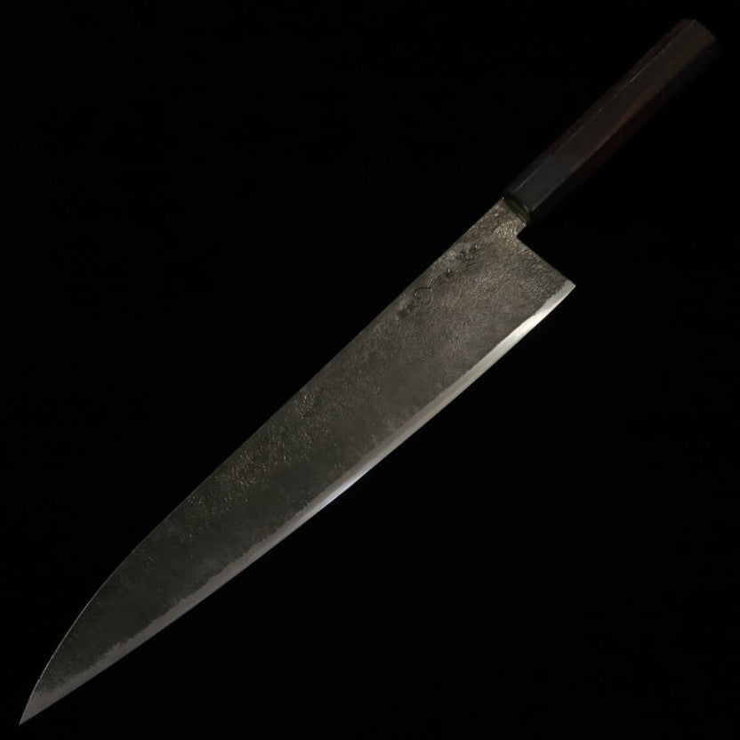 TAKEDA Cutelaria Bitchu Forjado à mão Sasanoha (extra grande) Aço Hitachi Aogami Super (270mm)