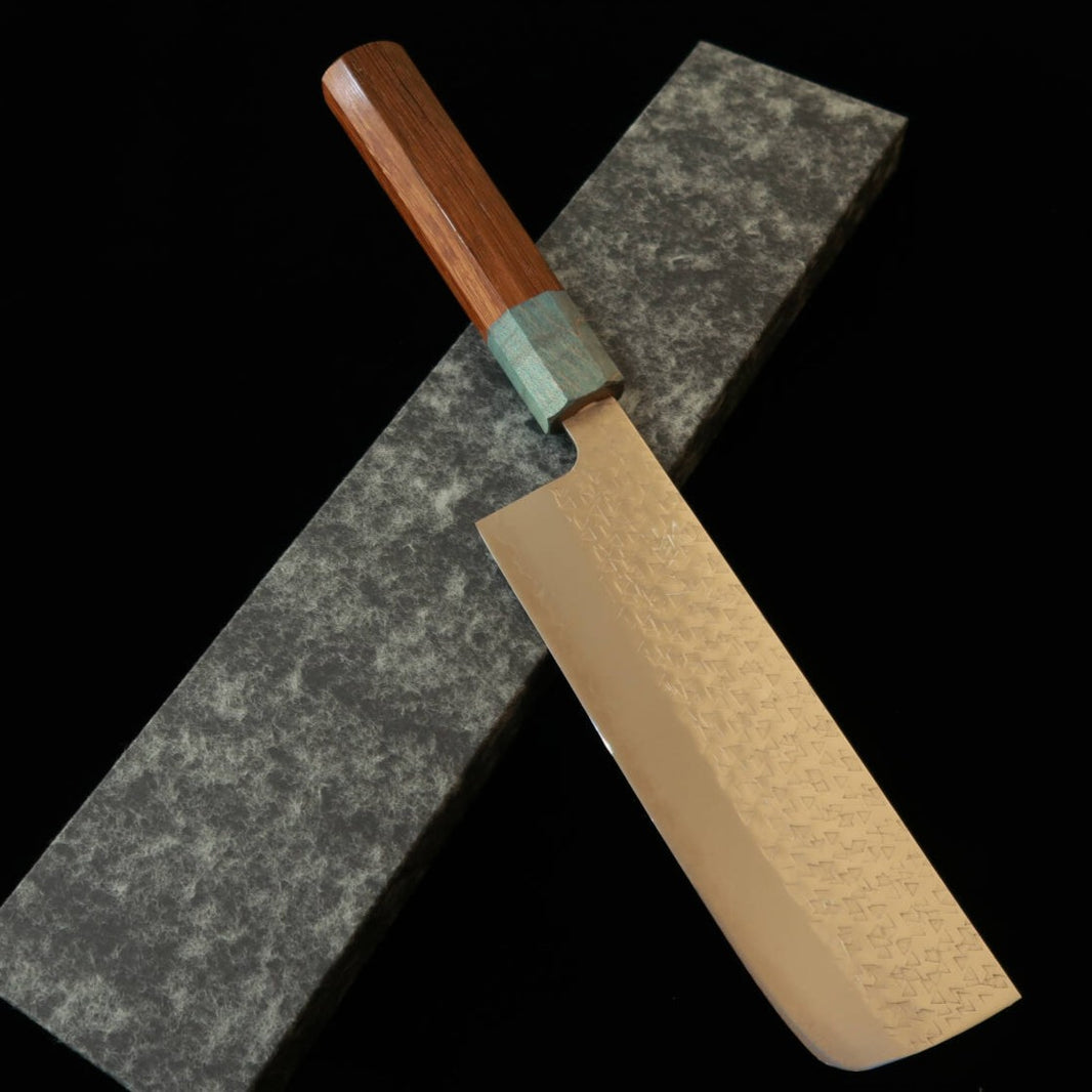 Miura MIURA Fubuki Nakiri SG2 Tsuchime Cabo de tetsutagi / azul-marinho (kaisei) (165 mm)