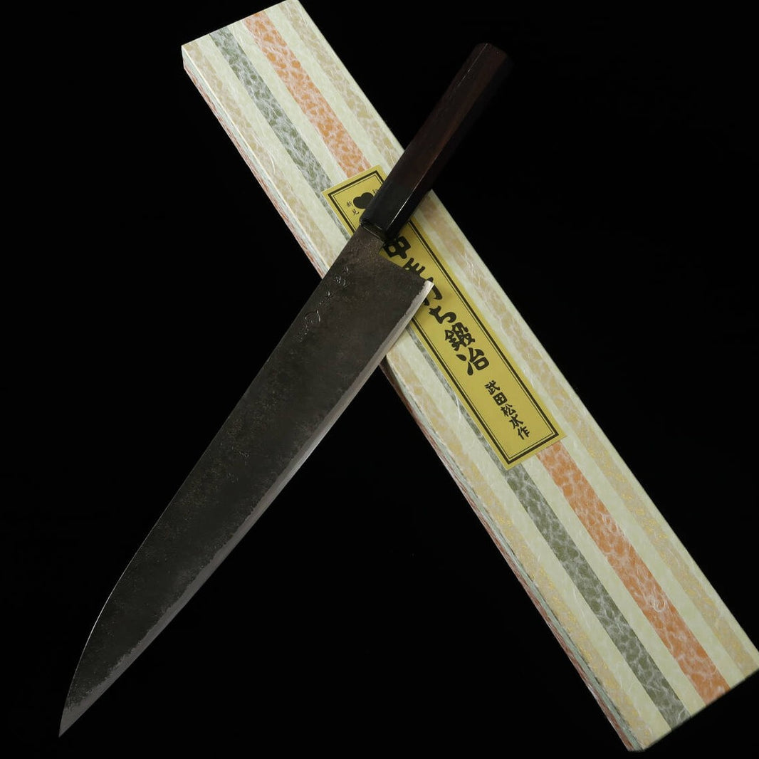 TAKEDA Cutelaria Bitchu Forjado à mão Sasanoha (extra grande) Aço Hitachi Aogami Super (270mm)