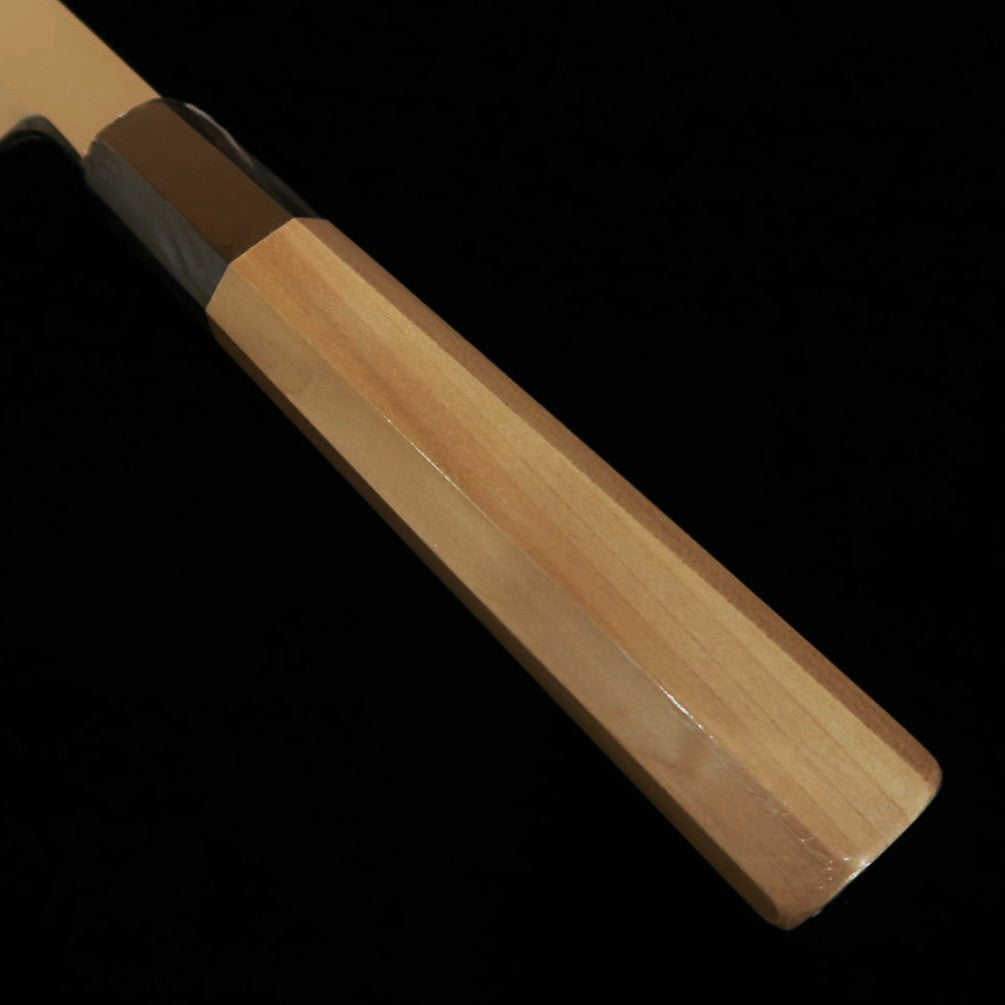 Suisin Yanagiba Blue Steel #2 Hongasumi, Octagonal Magnolia Handle, Left-handed, with Magnolia Saya (240-300mm)