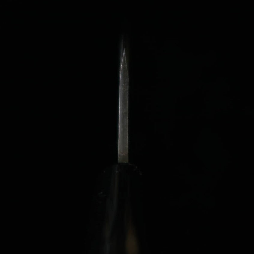 Miura Aogami No. 2 Boar Skin Knife, Double-Edged, Keyaki Handle (85mm)