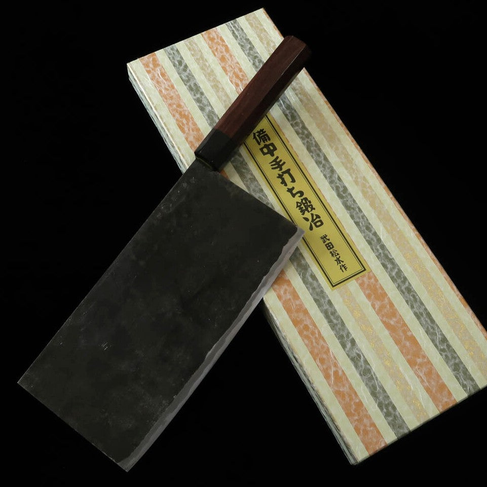 武田刃物TAKEDA　備中手打ち鍛冶　中華包丁（大）　日立青紙スーパー鋼（220～240mm）