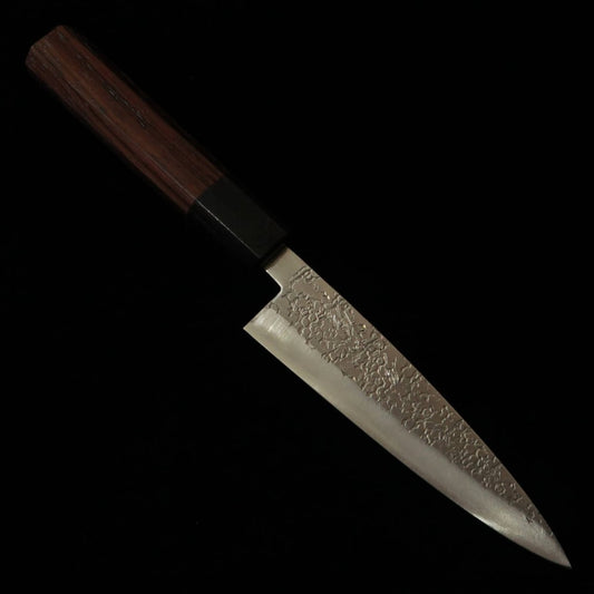 Miura Ginsan Double-Edged Utility Knife with Rosewood Octagonal Handle (120mm)