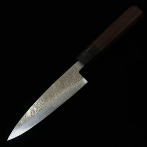 MIURA Ginpaku No.3 Faca utilitária de dois gumes Cabo octogonal de madeira roxa (120mm)