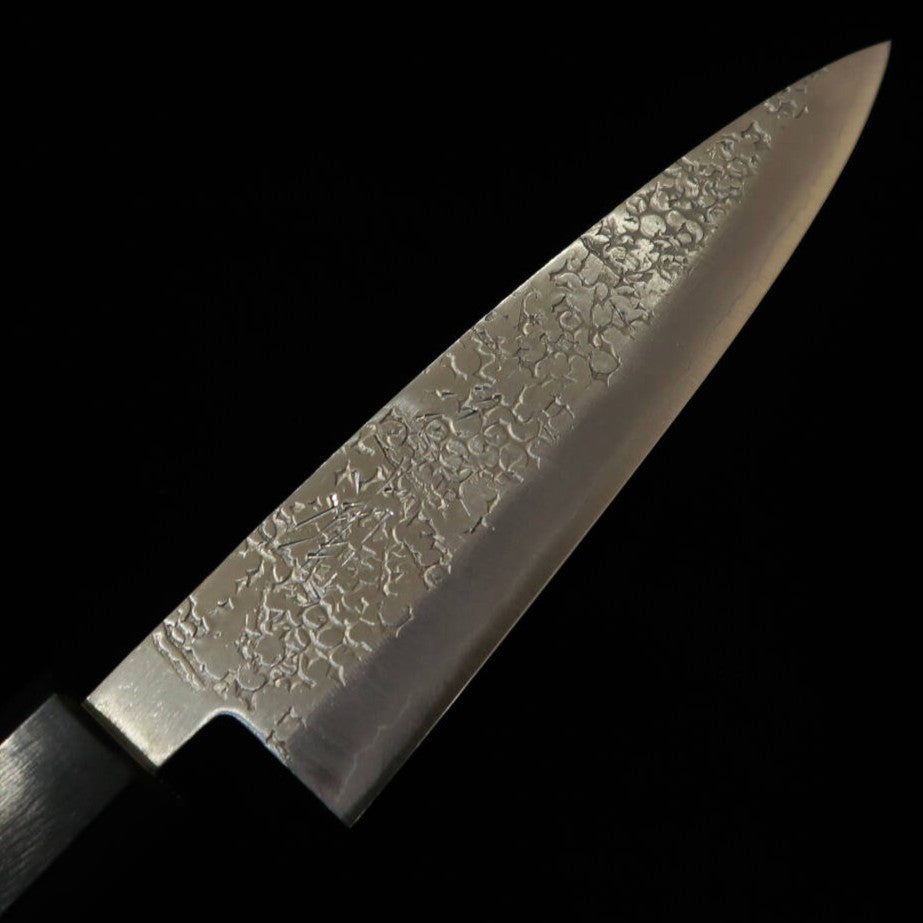 MIURA Ginpaku No.3 Faca utilitária de dois gumes Cabo octogonal de madeira roxa (120mm)