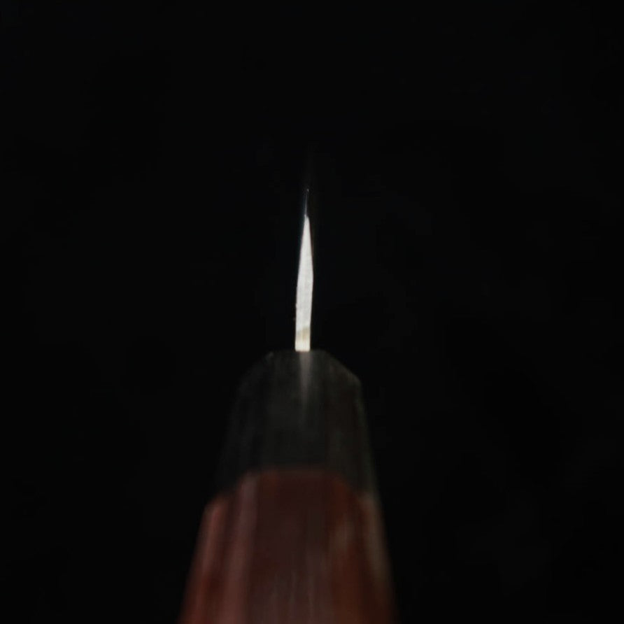 MIURA Ginpaku No.3 Faca utilitária de dois gumes Cabo octogonal de madeira roxa (120mm)