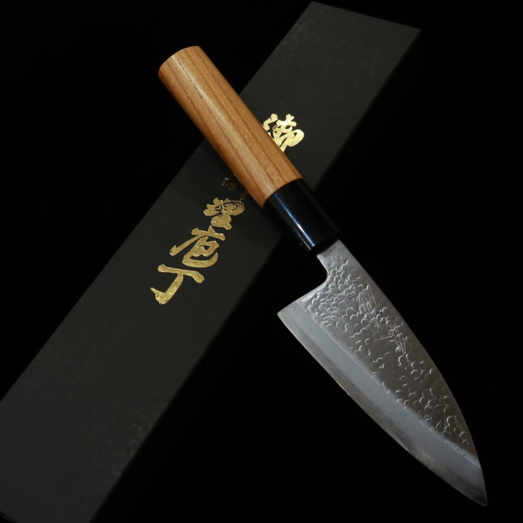 MIURA Miura Ko-deba Acero Gingami No.3 Mango de olmo japonés (keyaki) (105 mm)