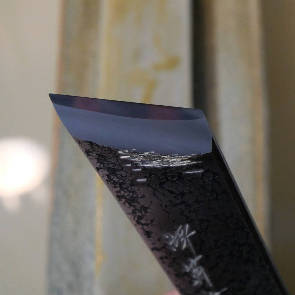 Pedra de amolar natural Nakayama awasedo, mizu-asagi, tipo sun, 36×213×24 mm