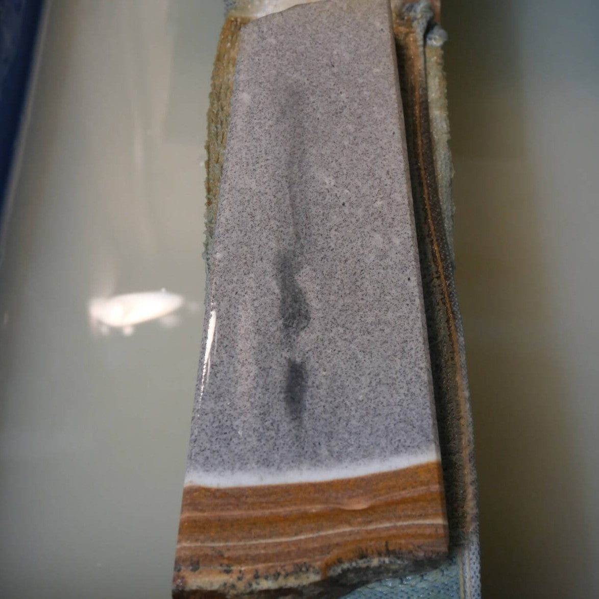 澪つくしひめ 天然砥石 伊豫銘砥 M46　こくぞ くろ　76×214×27ｍｍ