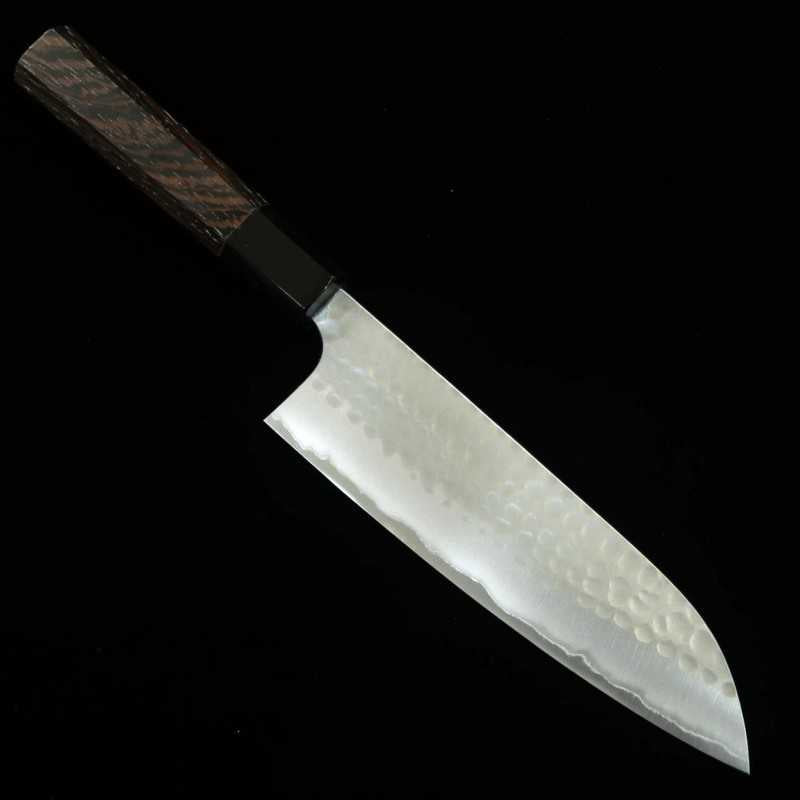安立ANRYU 三徳 青紙二号 磨き 鎚目 ウェンジ八角柄 （170mm）