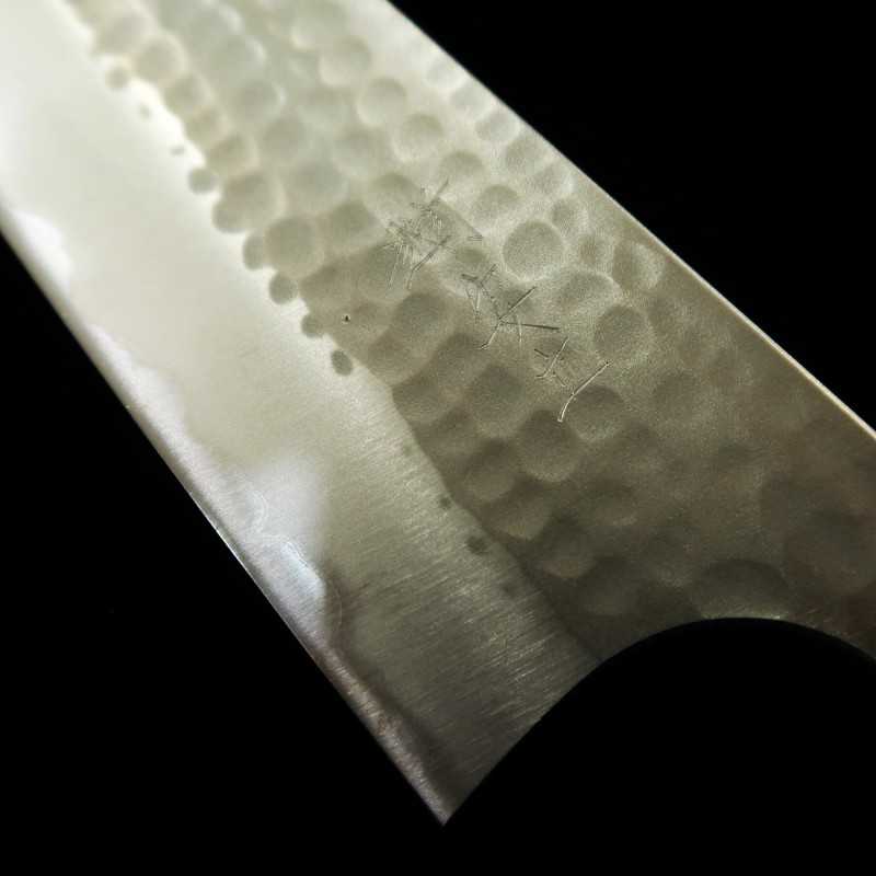安立ANRYU 三徳 青紙二号 磨き 鎚目 ウェンジ八角柄 （170mm）