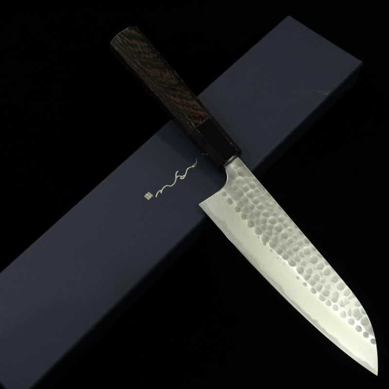 安立ANRYU 三徳 青紙二号 磨き 鎚目 ウェンジ八角柄 （170mm）