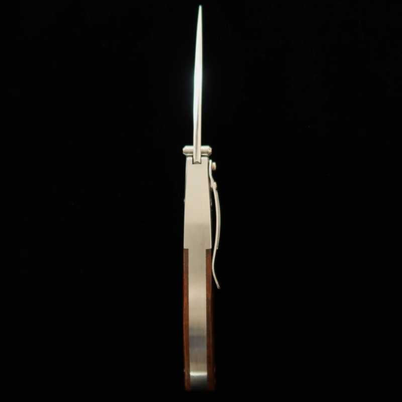 Navaja plegable MCUSTA Shinra Mixture Ripple SPG2 mango de madera de hierro MC-0141G- (71mm)