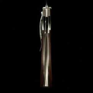 Navaja plegable MCUSTA Shinra Mixture Ripple SPG2 mango de madera de hierro MC-0141G- (71mm)
