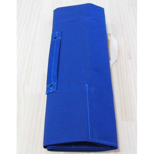 Knife Roll for 6 knives, blue dyed fabric (68 x 45cm)