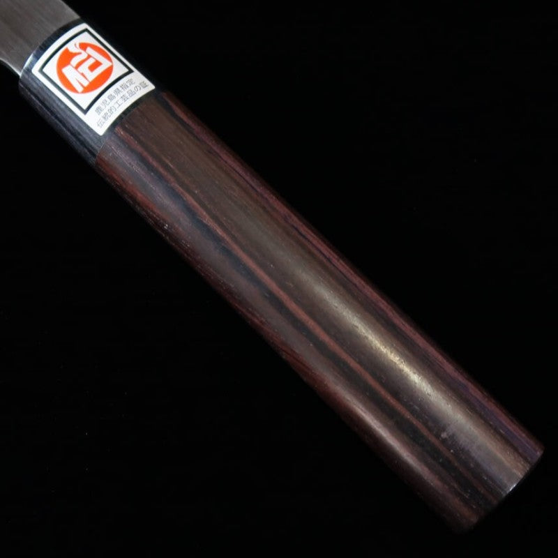 IKENAMI HAMONO acero Ao-2 con alma blanda de hierro, acabado pulido, mango de palisandro, cuchillo chino (210 mm)