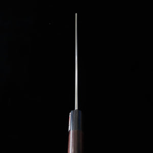 IKENAMI HAMONO acero Ao-2 con alma blanda de hierro, acabado pulido, mango de palisandro, cuchillo chino (210 mm)