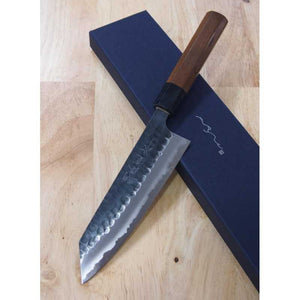 安立ANRYU 文化 青紙スーパー  鎚目 黒打ち 紫檀八角柄 （170mm）