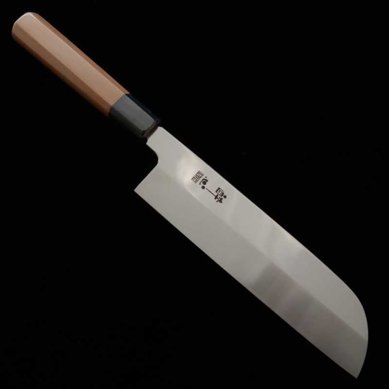 酔心 SUISIN INOX 本焼 和包丁 鎌薄刃 一位六角半丸柄 (210mm)