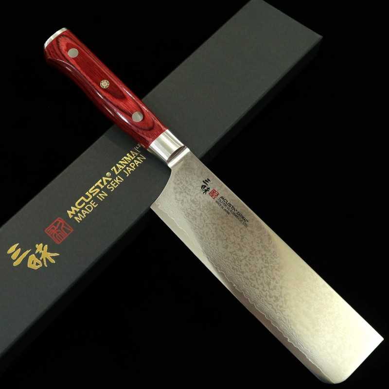 三昧MCUSTA ZANMAI クラシックプロダマスカス紅蓮　菜切 (165mm)