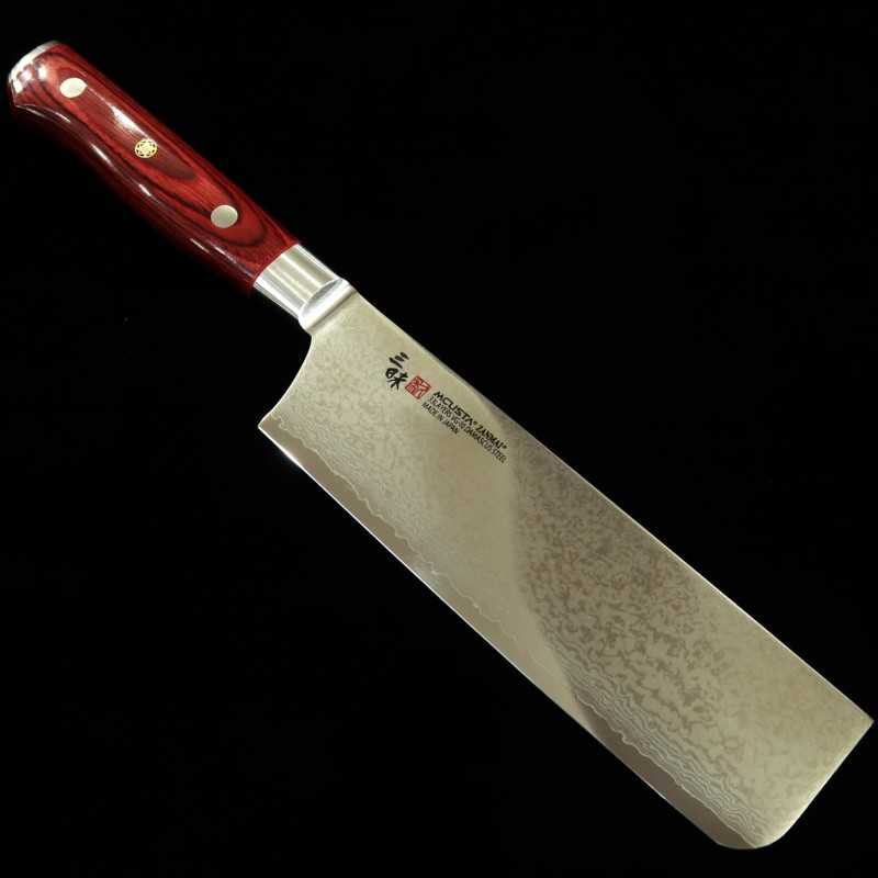 三昧MCUSTA ZANMAI クラシックプロダマスカス紅蓮　菜切 (165mm)