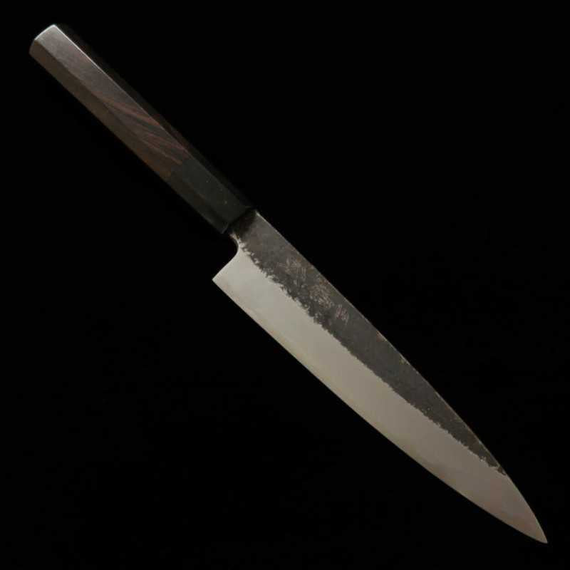 三浦頂MIURA Itadaki 田中義一 白紙二号 ペティ 黒打仕上げ 黒檀八角柄 (150mm)