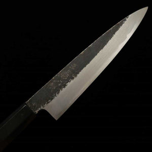 MIURA Itadaki – TANAKA Giichi, petty Shirogami n°2, finition kuro-uchi, manche octogonal en ébène (150 mm)