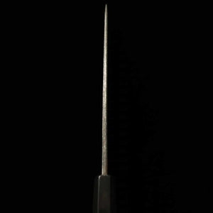 MIURA Itadaki – TANAKA Giichi, petty Shirogami n°2, finition kuro-uchi, manche octogonal en ébène (150 mm)