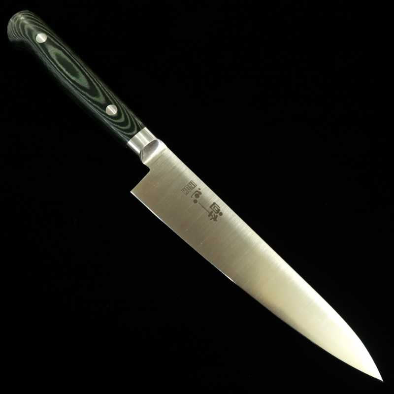 酔心 SUISIN INOX PREMIUM ペティ マイカルタ ハンドル 緑/黒 (150mm)