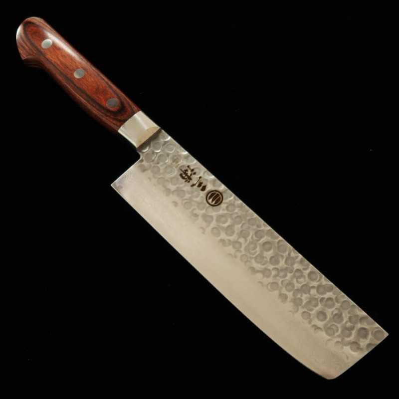 Nakiri Miura VG-10 Damasco Chapa de Mogno (165mm)