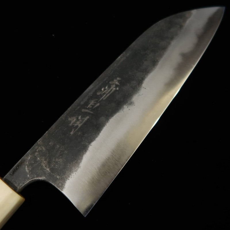 三浦 MIURA 白紙一号 黒打 三徳 白水牛八角柄 (180mm)