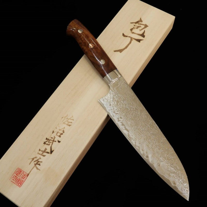 Saji Takeshi R2 acabado diamante santoku (180 mm)