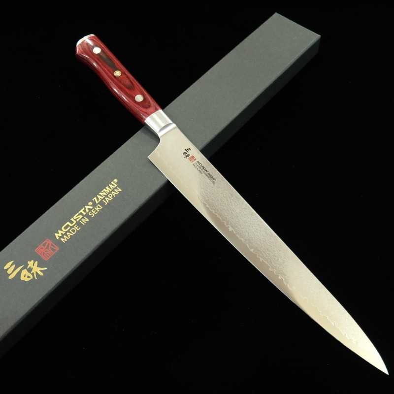 Sujihiki ZANMAI MCUSTA ZANMAI Classic Pro Damasco Vermelho Lótus (240/270mm)