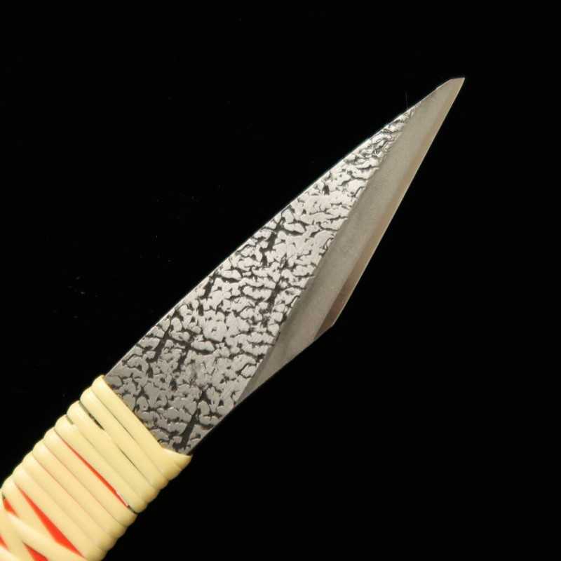Kiridashi, blue steel, pistol type, wisteria-wrapped handle (24/30mm)